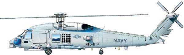 Ударный вертолет США SH-60B Sea Hawk с взлетной массой 9,5 тонны 