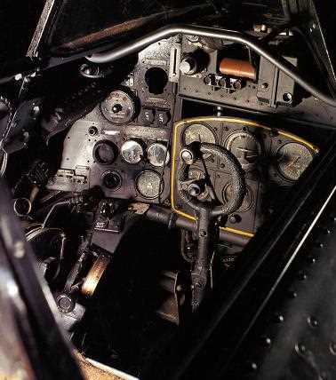 Внутри кабины самолета. Интерьер кабины английских самолетов времен Второй мировой войны. 